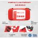 SHBC Compact First Aid Kit (139 Piece) - Adventure Medical Kit with Waterproof Case - Includes Emergency Blanket, Fire Starter, Compass, Wire Saw - for Survival, Home, Car, Camping, Hiking, Hunting, Sports - Buy Online on GoSupps.com
