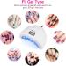 Professional 48W UV LED Nail Lamp Dryer with 4 Timers - Portable Gel Nail Polish Light for Salon & Home - White - Buy Online on GoSupps.com
