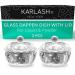 Karlash Nail Art Acrylic Liquid Powder Dappen Dish With Lid Clear Glass Crystal Cup Glassware Tools Glass Dappen Dish Nail Crystal Bowl Glass (Pack of 2)