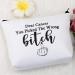 PXTIDY Breast Cancer Cosmetic Bag - Inspirational Gift for Warriors | 'Dear Cancer You Picked The Wrong Bitch' - White Medium Size - Buy Online on GoSupps.com