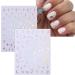 JMEOWIO 10 Sheets Aurora Star Nail Art Stickers Decals Self-Adhesive Quadrangular Star Nail Supplies Nail Art Design Decoration Accessories - Buy Online on GoSupps.com