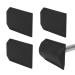 Linkidea 4 pieces of razor planing head protection razor travel cover handmade double-edged safe razor travel accessories (black)