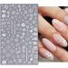 JMEOWIO 9 Sheets White Flower Nail Art Stickers Decals Self-Adhesive Spring Summer Floral Nail Supplies Nail Art Design Decoration Accessories - Buy Online on GoSupps.com