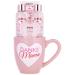 Brubaker Cosmetics - Thanks Mama - 5 -part bathing and shower set with roses vanilla fragrance - bathing set mother gift in pink cup with heart decor pink gift set in cup