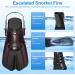 Professional 4-in-1 Snorkel Set for Adults | Adjustable Dive Flippers, Anti-Fog Mask, Dry Top Snorkel & Earplugs | Ideal for Snorkeling, Swimming & Scuba Diving | Black Large-X-Large - Buy Online on GoSupps.com
