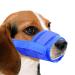 Yaodhaod dogs muzzle nylon mesh breathable and comfortable quick-seated dog inevitation with adjustable straps biting chewing and barking (XXL blue) XXL blue