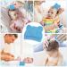 Baby Bathing Brush | Soft Silicone Shower & Massage Brush for Newborns | Baby Hair & Milk Crust Remover - Buy Online on GoSupps.com