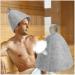 Buy Saunahut Filz Sauna Set - 3 Piece Gray Wool Felt Caps for Men & Women | Portable Heat-Resistant Sauna Hats - Buy Online on GoSupps.com