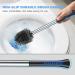 Silicone Stainless Steel Toilet Bowl Brush Holder Set for Deep Cleaning - Modern Bathroom Restroom Cleaner with Caddy - Buy Online on GoSupps.com