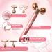 Beauty Bar Facial Rose Quartz Roller | 5-in-1 Portable Facial Massage Tool | Lightweight Skincare Essential - AO001 - Buy Online on GoSupps.com