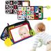 Tyfyh baby mirror with a crackling book foldable baby mirror toy children's mirror toys with black white contrast pattern baby learning toys with fabric book for newborn gift