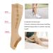 High Elastic Compression Socks with Zipper | Soft Nylon Washable Open Toe | Reusable Calf Support Stockings for Men & Women (L XL Skin Color) - Buy Online on GoSupps.com