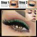 Shop Zeabsr Green Glitter False Eyelashes & Eye Makeup Stickers - 3D Reusable Long Thick Eyelashes (GA122) | International Shipping Available - Buy Online on GoSupps.com