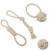 Yamitora 4 pieces of dog toys rope chewing dog toys set cotton interactive torn toys dog k toy for young and old dogs