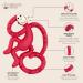Matchstick Monkey Antimicrobial Silicone Teether Easy To Grip BPA Free 3 Months Old+ 10 cm Rubine Red Mini Monkey Rubine Red Monkey 3 Months Old+ 1 Mini Monkey Teether - Buy Online on GoSupps.com