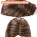 Elailite Real Hair Topper Clip-In Extensions - 45cm Silk Base 130% Dense Remy Hair #4/27 Medium Brown & Dark Blonde - Buy Online on GoSupps.com