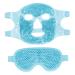 Cooling Ice Face Eye Mask for Reducing Puffiness Reusable Hot and Cold Compress Facial Eye Pack with Soft Plush Backing for Migraines..