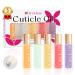 Arousar Cuticle Oil 5pcs 10ml Nail Oils Set Rollerball Applicator for Nails Natural Cuticle Care Kit Essential Oils for Nails Smoothing Nourishing and Moisturizing Sweet Almond B-Almond/ Vanilla/ Honey Milk/ Rose /Lavender