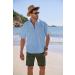 COOFADNY Men's Waterproof SPF Fishing Shirt - Light Blue, Small - Buy Online on GoSupps.com