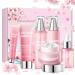 Collagen Sakura Skincare Gift Set, Cherry Blossom Skin Care Set for Teen Girls & Women, Moisturizing & Revitalizing Skin, 6Pcs Collagen Skin Care Routine Kits for Face, Korean Daily Skin Care 6PCS(Gift Box) Pink