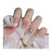 Nail Wearing False Nail Patch Rainbow Peach Detachable Short Style(XS)