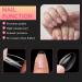 Venares Nail Tips for Gel Nails 120 Pieces Short Almond Artificial Nails Set 11 Sizes Gel Nails Nail Tips with Glue Nail Buffer Block Nail Tips Set Transparent - Buy Online on GoSupps.com