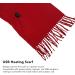 USB Heated Loop Scarf with Tassel | 3 Temperature Settings | Cold Weather Warmth in Red - Buy Online on GoSupps.com