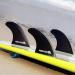 Abahub Surfboard Thruster Fins Set - Future Style Fin Box Compatible, Fiberglass Reinforced - High Performance 3 Fins for Surfing Longboard and Shortboard - Black/Blue/White - Buy Online on GoSupps.com