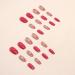 24pcs Square Rose Red & Gold Glitter Short False Nails | Stick-on & Press-on Nails for Women & Girls | Removable Full Cover Fake Nails - Nail Art Accessories - Buy Online on GoSupps.com