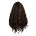 ENTRANCED STYLES Dark Brown Wig with Bangs â€“ Long Wavy Synthetic Wig with Blonde Highlights for Women | Heat Resistant & Natural Look - Buy Online on GoSupps.com