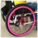 Wheelchair Wheel Covers Silicone Wheelchair Push Rim Covers Non-Slip Wear-Resistant Improve Grip and Traction 7 Colors(Pink 24 inches) 24 inches Pink