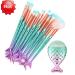 Premium 11-Piece Mermaid Makeup Brush Set for Women | Professional Face & Eyeshadow Brushes - Free Shipping Worldwide - Buy Online on GoSupps.com