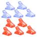 HAKIDZEL 12pcs Nail Clip Nails Gel Nail Tip Fixing Clamp Finger Nail Tip Clamp Finger Extension Clip Fake Nails Kit Nail Art Clip Finger Clip Acrylic Nail Tips Fixture Red Crystal Plastic 4X3X2CM Red