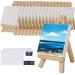 Zingarts Mini Canvases with Easel Set Pack of 18 3 x 3 Inches Mini Canvas Boards and 18pcs 5 Mini Easel Small Canvas for Professional Kids Art Supplies for Acrylic Pouring and Oil Painting 3X3IN
