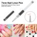 Nail Art Liner Brushes Set - 3 PCS Fine Tip Brushes for Nail Gel Polish Painting & Design with Rhinestone Handle - Includes Dotting & Drawing Pen - 7/9/11mm - Buy Online on GoSupps.com