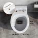 Toilet Seat Elongated Open Front with Lid Slow Close Hinge Made of PP Plastic for Rental Or Commercial Use White Little Surprise - Buy Online on GoSupps.com