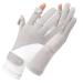 Newellsail women uv sun protection gloves full finger touchscreen slipproof bicycle gloves summer thin savings shoes for outdoor golf fishing 1 pair (gray white)
