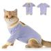 Avont Katzenbody after op recovery suit clothing modal recovery castration Spay weaning leak protection suit for cat abdominal wounds or skin diseases-lavender lavender l