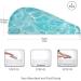 Teal Waves Hair Towel 2 Pack | Super Absorbent Quick Dry Hair Turbans for Women & Girls - Buy Online on GoSupps.com