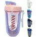 Qavi Protein Shaker Bottle 590ml Purple - Stainless Steel Mixing Ball - BPA Free Tritan Material - Durable, Leakproof, Odourless - Buy Online on GoSupps.com