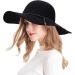 Women's Wide Brim Wool Floppy Hat with Braided Band in Black | Bienvenu - Buy Online on GoSupps.com