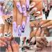 10 Sheets Black White Gothic Nail Art Stickers - Designer 3D Decals for Acrylic Nails - Buy Online on GoSupps.com