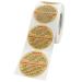 PMCDS2G Candle Warning Labels 1.5" Kraft Paper Candle Jar Container Stickers 500 Pieces Per Roll Waterproof Candle Safety Labels Sticker Decal for Candle Jars,Tins and Votives Kraft Yellow