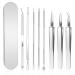 Blemish Removal Tool with Portable Metal Case 8PCS Stainless Steel Pimple Popper Tool Kit