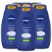 NIVEA Nivea Shower Gel Body Care Cream biodegradable formula with original Nivea fragrance. Nourishing and moisturizing shower creams for all skin types 6 x 650ml bottles