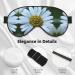 SSIMOO White Daisy Print Ultra-Soft Light-Blocking Eye Mask | Optimal Comfort for Restful Sleep - Black - Buy Online on GoSupps.com