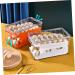 jojofuny 1pc Storage Box Plastic Food Containers Refrigerator Egg Storage Bins Fridge Storage Container Snack Orange 30.3X16CM - Buy Online on GoSupps.com
