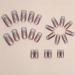 24Pcs Medium Square Aurora Silver Glitter Press on Nails - Glossy False Nails with Adhesive Tabs for Women & Girls - Buy Online on GoSupps.com