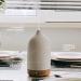 Essential Oil Diffuser Humidifier 100ML - Aromatherapy Ceramic Diffuser Wood Grain with 7-Color Night Light for Home Office Decor - A-White Wood Grain - Buy Online on GoSupps.com