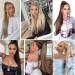 AL064E Ponytail Extension with Drawstring Ombre Blonde Long Straight Ponytail Hairpiece Synthetic Hair Like Real Hair Extension Braid 60 cm / 24 Inches - Buy Online on GoSupps.com